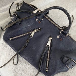 Rebecca Minkoff Zipper Crossbody tote in navy